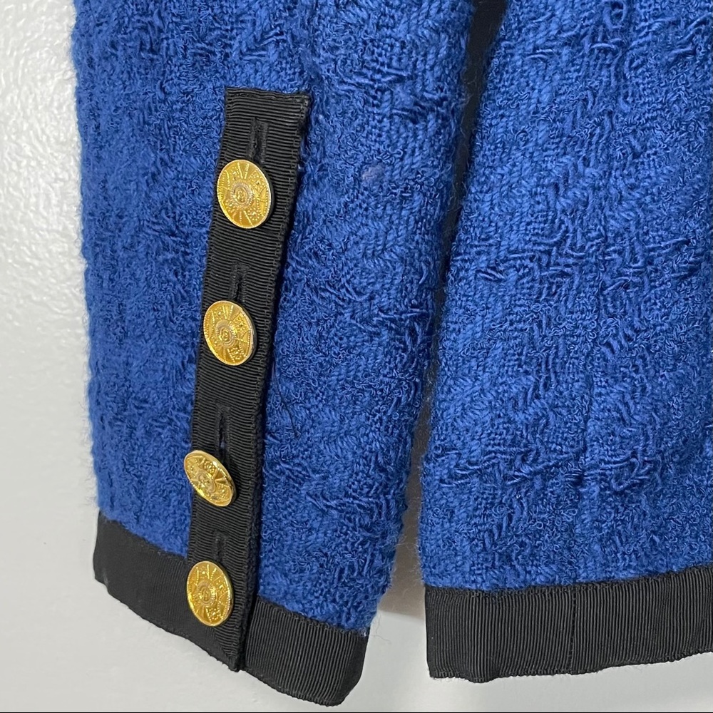 SOLD Chanel Vintage 1989 Iconic Blue Tweed Blazer - Picture 10 of 13